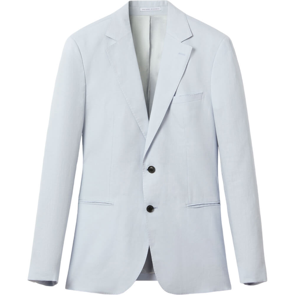 REISS KIN Slim Fit Single Breasted Linen Blazer